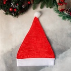 Колпак новогодний «Праздничные штрихи» 28×37 см, красный - Фото 2