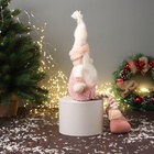 Игрушка мягкая «Дед Мороз с полосатыми длинными ножками» 47×19 см, бело-розовый - Фото 3