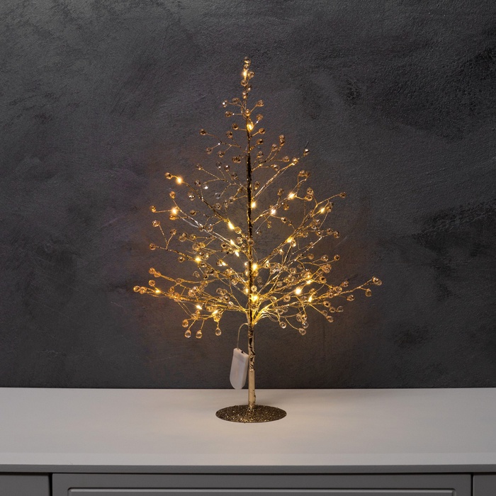 Фигура светодиодная «Бусины» 48×30×3 см, 20 LED, батарейки CR2032×2 (в комплекте), свечение тёплое белое - Фото 1