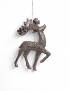 Ёлочная игрушка «Зимнее волшебство. Грациозный олень блеск» пластик, 13×8 см, золото - Фото 6