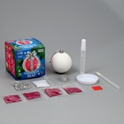 Ёлочный шар своими руками на новый год. Декор полубусинами и блестками «Розовый, белый и серебро», набор для творчества - Фото 2