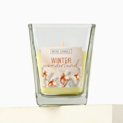 Свеча ароматическая новогодняя «Приключение», аромат ваниль, 6,8 х 8 см