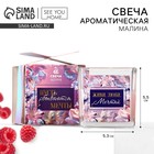 Ароматическая свеча «Мечтай», аромат малина, 5,3 х 5,3 х 5,5 см. - фото 4296257