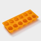 Форма для конфет и шоколада Доляна «Тыковка», силикон, 23×9.5×2.4 см, 12 ячеек (3.2×3.3 см), оранжевая - Фото 3