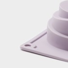 Форма для выпечки Доляна «Пудинг», силикон, 6 ячеек, 29.3×17×4.5 см, сиреневая - Фото 4