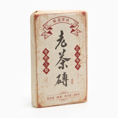 Чай чёрный китайский выдержанный «Шу Пуэр. Состаренный», Юньнань, 2021 г, кирпич, 200 г