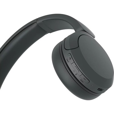 Наушники накладные Sony WH-CH520, Bluetooth, беспроводные, оголовье, чёрные