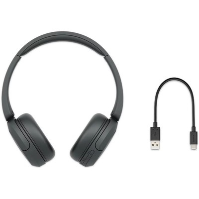 Наушники накладные Sony WH-CH520, Bluetooth, беспроводные, оголовье, чёрные