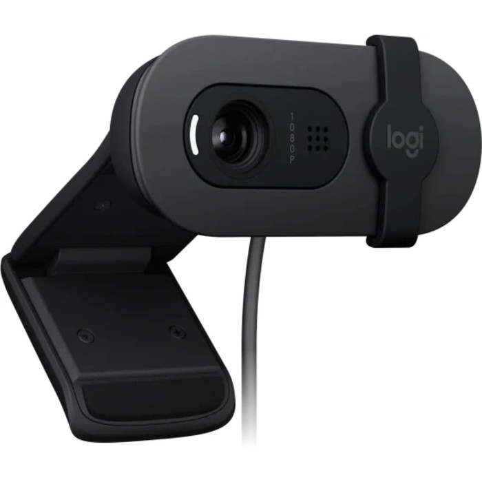 Камера Web Logitech HD Webcam Brio 90 графитовый 2Mpix (1920x1080) USB2.0 с микрофоном (960   107807 - фото 51674145