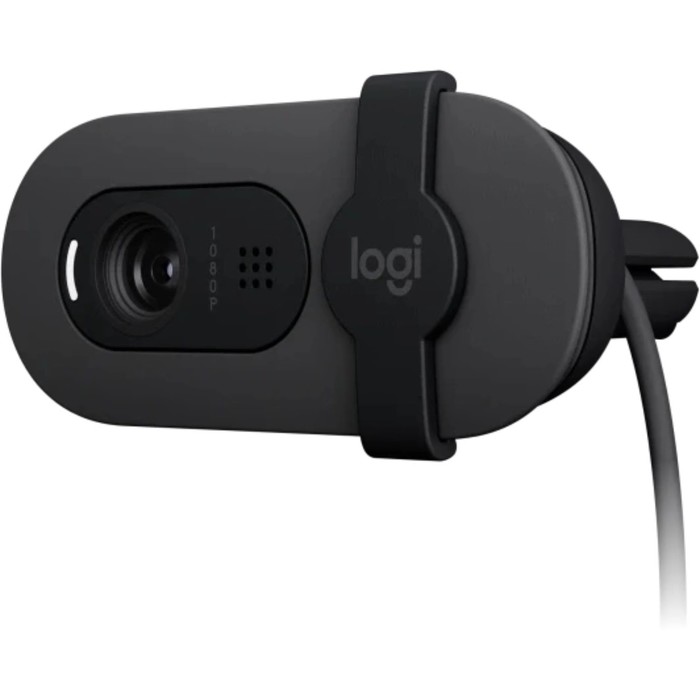 Камера Web Logitech HD Webcam Brio 90 графитовый 2Mpix (1920x1080) USB2.0 с микрофоном (960   107807 - фото 51674146