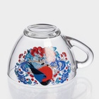 Чайная пара новогодняя «Снегири на рябине», 200 мл, блюдце d=13 см, стекло, прозрачная - Фото 7