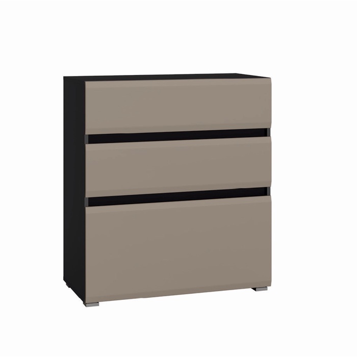 Комод «МОБИ. Сидней», с выдвижными ящиками, 840×413×973 мм, цвет антрацит/веллюто капучино - Фото 1