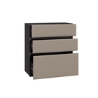 Комод «МОБИ. Сидней», с выдвижными ящиками, 840×413×973 мм, цвет антрацит/веллюто капучино - Фото 2