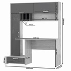 Стол письменный «Лайт 03.243 Н», 1502×573×1799 мм, цвет плэйн/сатин - Фото 4