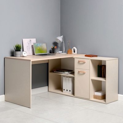 Стол письменный «Лайт 03.245 F», 2035×680×752 мм, цвет сатин/дуб эндгрейн