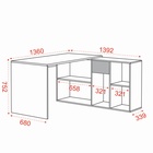 Стол письменный Лайт 03.245 F, 2035 х 680 х 752, Сатин/Дуб эндгрейн элег. 10815926 - фото 319580587