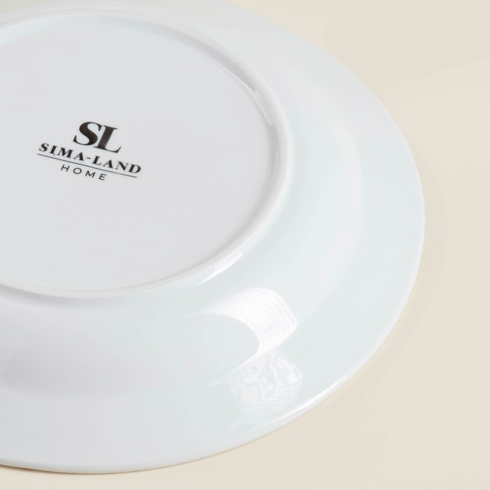 УЦЕНКА Набор фарфоровых тарелок SL Home «Винтаж фрэнч», 300 мл, d=22,5 см, цвет белый - фото 115461150