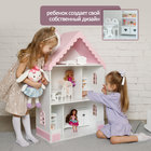 Кукольный домик «Вероника», цвет бело-розовый, 98×60×30 см - Фото 3