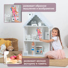 Кукольный домик «Вероника», цвет бело-серый, 98×60×30 см - Фото 2