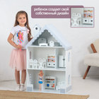 Кукольный домик «Вероника», цвет бело-серый, 98×60×30 см - Фото 3