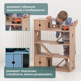 Парковка для машин, многоуровневая, из дерева