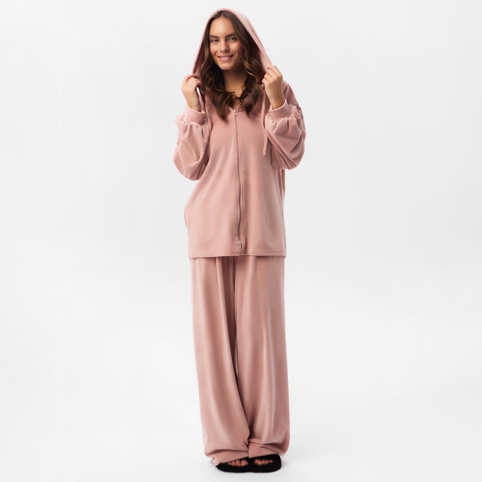 Костюм женский (рубашка с капюшоном и брюки) KAFTAN Plushy р. 40-42, розовый