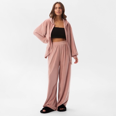 Костюм женский (толстовка, брюки) KAFTAN Plushy, размер 48-50, розовый