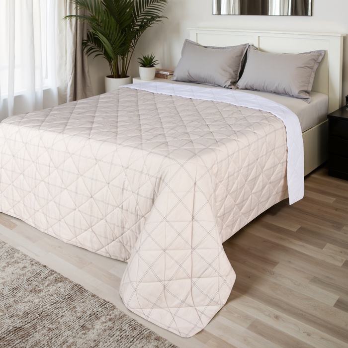 Покрывало 1.5-спальное LoveLife Cage: beige, 150×210±5 см, микрофайбер - Фото 1