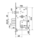 Замок врезной БУЛАТ ЗВ9-8.60.85.3(16).08, б/о, б/накл, 5 ключей, хром - Фото 3