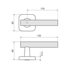 Комплект дверных ручек БУЛАТ РФ 04.02 ФОРТЕ, матовый черный - Фото 4