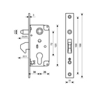 Замок врезной для откатных ворот, БУЛАТ ЗВ4-1К.30.72.22.04, под ц/м, хром - Фото 4