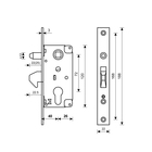 Замок врезной для откатных ворот, БУЛАТ ЗВ4-1К.40.72.22.04, под ц/м, хром - Фото 4