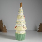 Фигурка светящаяся керамика «Пряничная ёлочка», св. жёлтая, 10×10×31 см - Фото 5