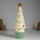 Фигурка светящаяся керамика «Пряничная ёлочка», св. жёлтая, 10×10×31 см - Фото 6