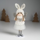 Интерьерная кукла текстильная «Ангелочек в шапке с ушками зайчика», 4×8×20 см - Фото 1
