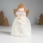 Интерьерная кукла текстильная «Принцесса-ангел в белом бархатном платье с сердечком», 7.5×8×17.5 см - Фото 1