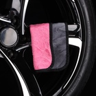 Тряпка для мытья авто, CARTAGE, микрофибра, 400 г/м², 20×30 см, розово-серая - Фото 1