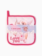 Набор кухонный «Доляна» Love you, подставка 15×15 см, прихватка 17×17 см - Фото 5