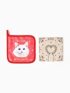 Набор кухонный «Доляна. Мур Мур», подставка 15×15 см, прихватка 17×17 см - Фото 2