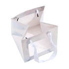 Пакет для торта и коробок, с квадратным дном и окном, голографический, 15×15×15 см - Фото 4