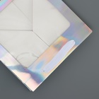 Пакет для торта и коробок, с квадратным дном и окном, голографический, 20×20×20 см - Фото 3