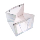 Пакет для торта и коробок, с квадратным дном и окном, голографический, 25×25×25 см - Фото 4