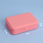 Органайзер с крышкой, для гигиенических принадлежностей, 14×9.5×3.5 см, розовый - Фото 2