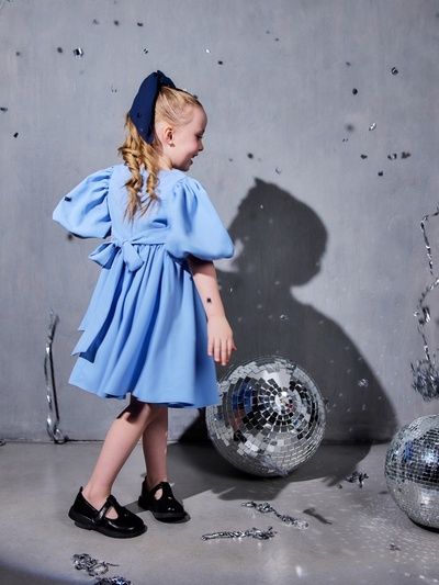 Платье нарядное для девочки MINAKU: Party Dress, голубое, рост 110-116 см
