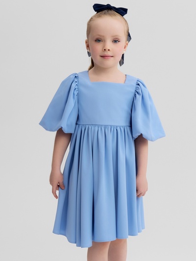 Платье нарядное для девочки MINAKU: Party Dress, голубое, рост 110-116 см