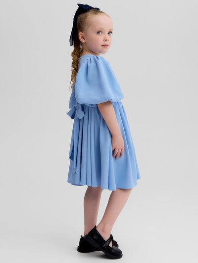 Платье нарядное для девочки MINAKU: Party Dress, голубое, рост 110-116 см