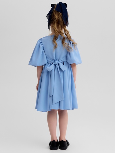Платье нарядное для девочки MINAKU: Party Dress, голубое, рост 110-116 см