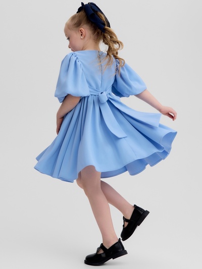 Платье нарядное для девочки MINAKU: Party Dress, голубое, рост 110-116 см