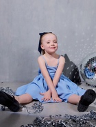 Платье для девочки, MINAKU :Party Dress, цвет голубой, рост 116 см - Фото 12