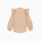 Блузка для девочки MINAKU: Cotton collection, светло-бежевая, рост 128 см  (артикул 10698215)  большой выбор товаров оптом и в розницу по низким ценам с доставкой